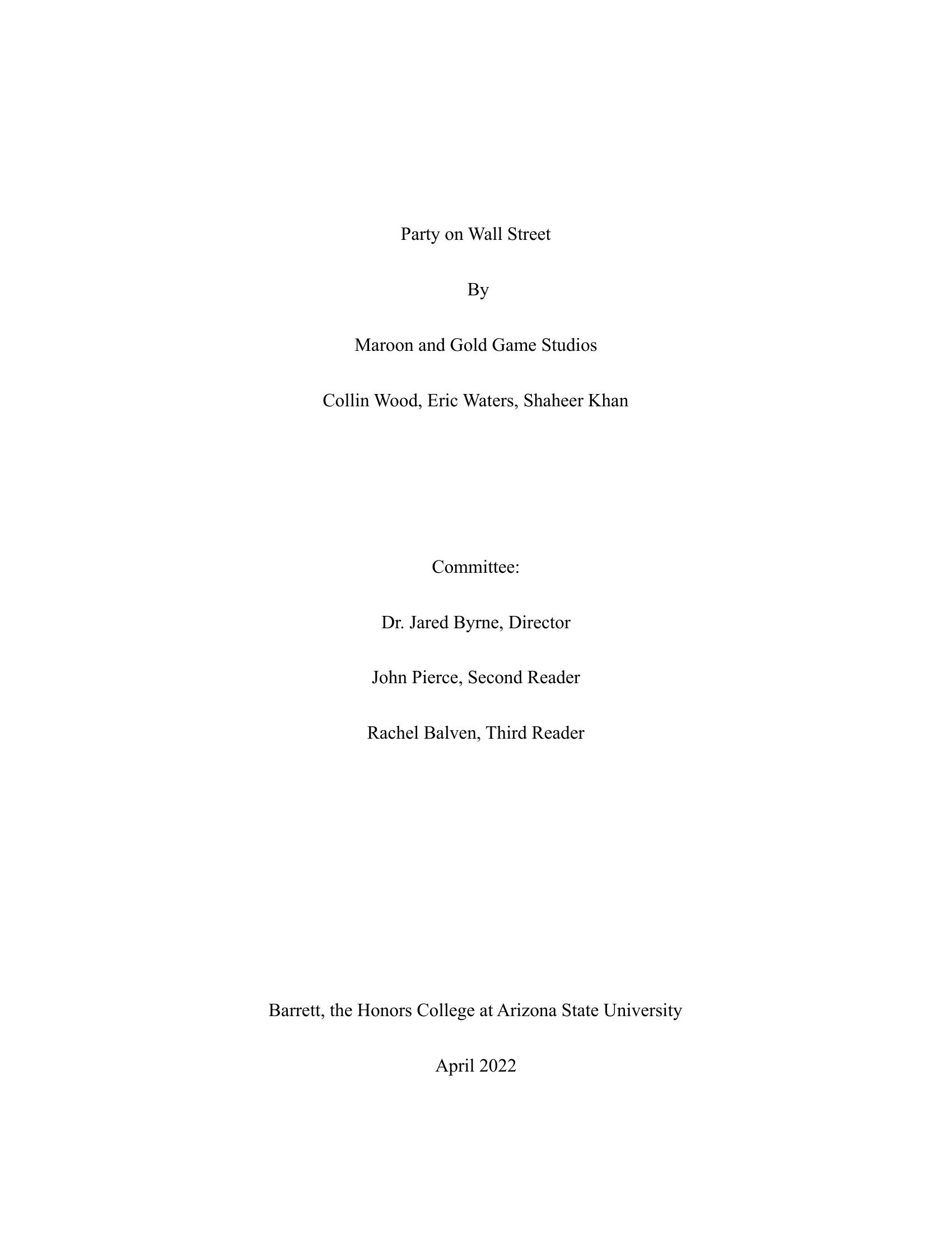 Undergraduate thesis